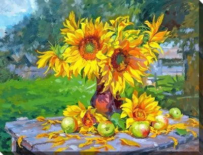 Картина маслом Подсолнухи №2511