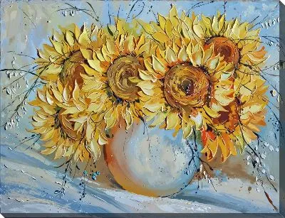 Картина маслом Подсолнухи №2521