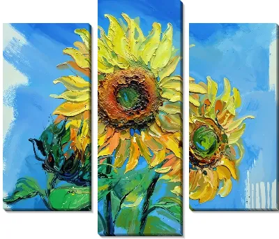 Модульная картина Подсолнухи №2551