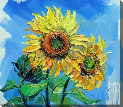 Картина маслом Подсолнухи №2551