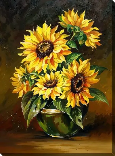 Картина маслом Подсолнухи №259
