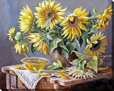 Картина маслом Подсолнухи №264