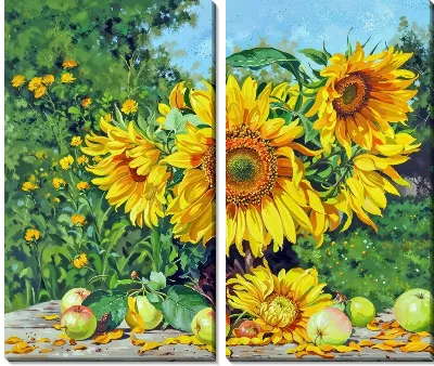 Модульная картина Подсолнухи №267