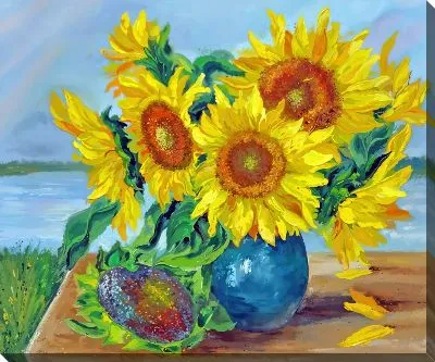 Картина маслом Подсолнухи №269