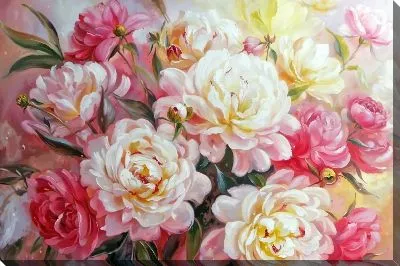 Картина маслом Пионы №251