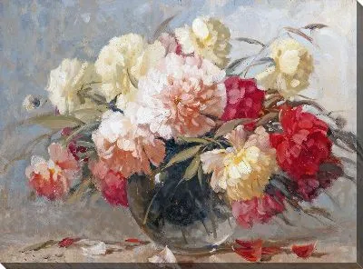 Картина маслом Пионы №252