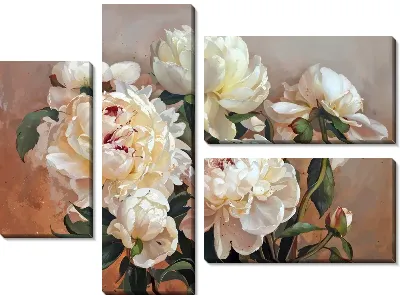 Модульная картина Пионы №261