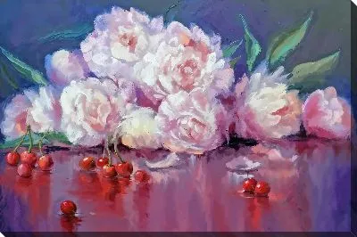 Картина маслом Пионы №262