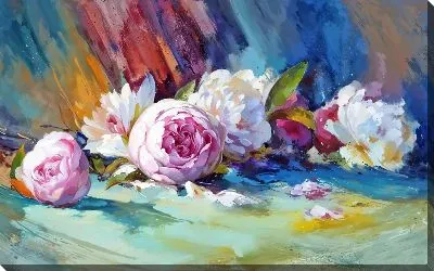 Картина маслом Пионы №267