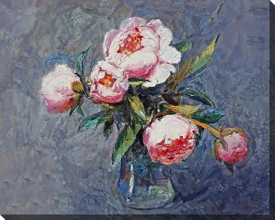 Картина маслом Пионы №268