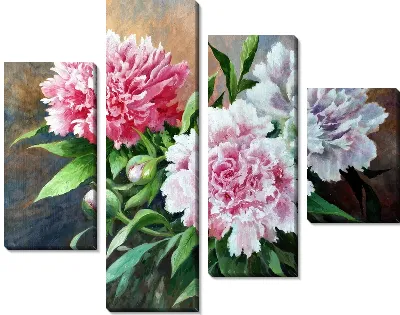 Модульная картина Пионы №270