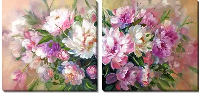Модульная картина Пионы №274