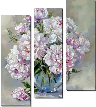 Модульная картина Пионы №278