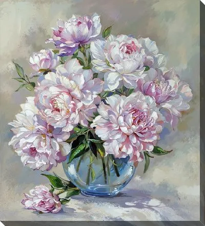Картина маслом Пионы №278