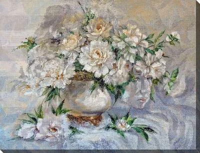 Картина маслом Пионы №280