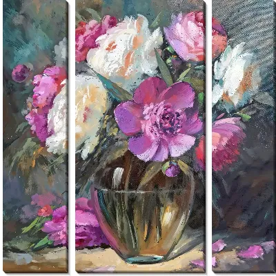 Модульная картина Пионы №281