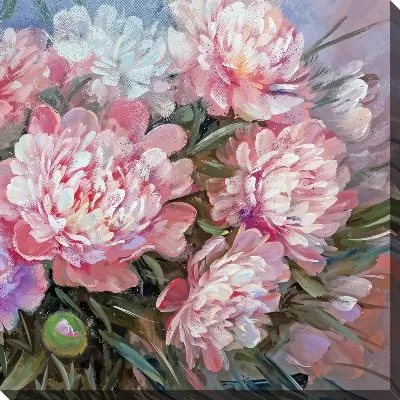 Картина маслом Пионы №282