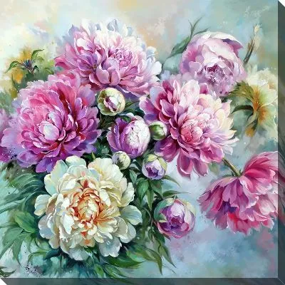 Картина маслом Пионы №287