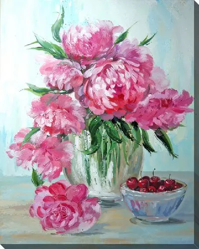 Картина маслом Пионы №291