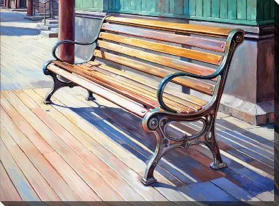 Картина маслом Скамейка №12