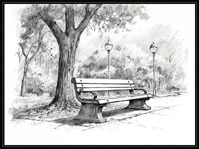 Картина Скамейка №17