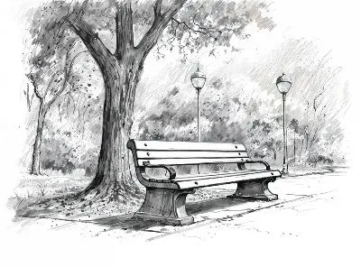 Плакат Скамейка №17