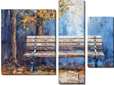 Модульная картина Скамейка №31