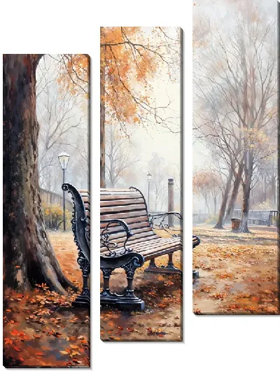 Модульная картина Скамейка №32