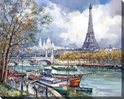 Картина маслом Париж №100