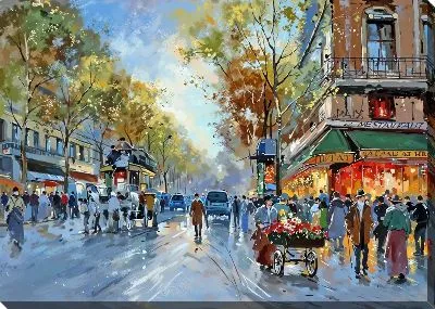 Картина маслом Париж №101