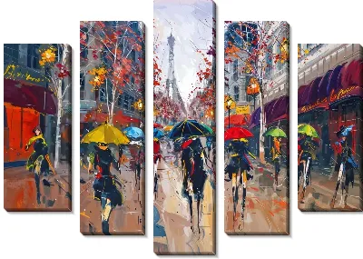 Модульная картина Париж №105