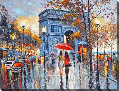 Картина маслом Париж №113