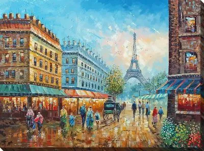 Картина маслом Париж №117