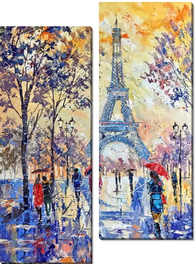 Модульная картина Париж №132
