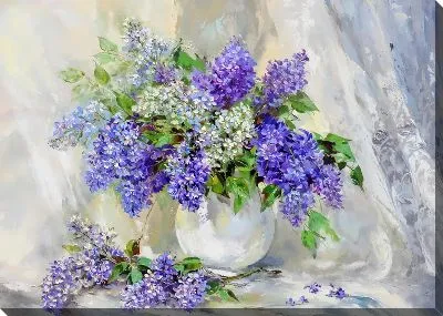 Картина маслом Сирень №100