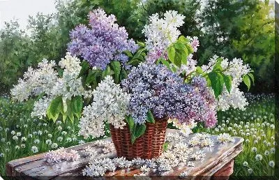 Картина маслом Сирень №108