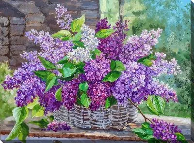 Картина маслом Сирень №111