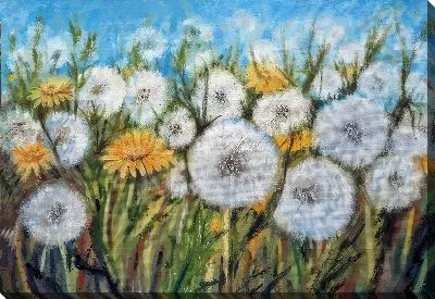 Картина маслом Одуванчики №50
