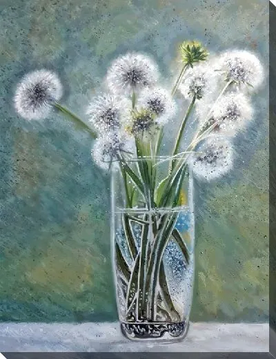 Картина маслом Одуванчики №55