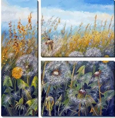 Модульная картина Одуванчики №56