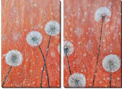 Модульная картина Одуванчики №58