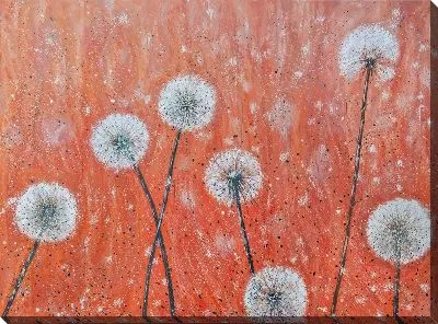 Картина маслом Одуванчики №58