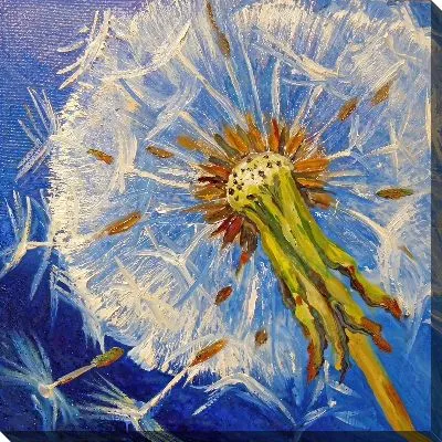 Картина маслом Одуванчики №59
