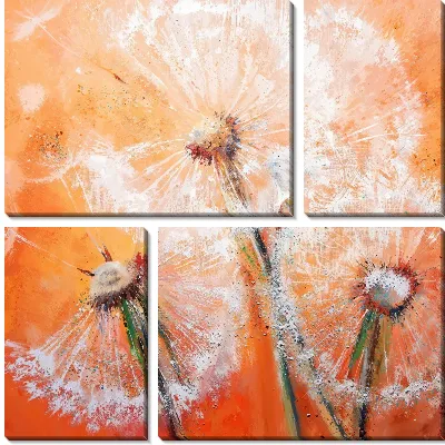 Модульная картина Одуванчики №601