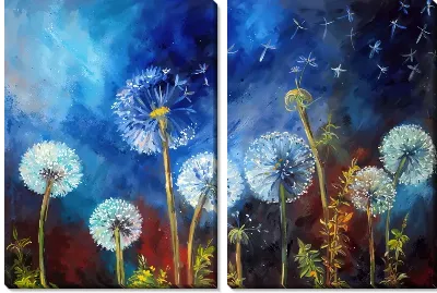 Модульная картина Одуванчики №621