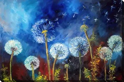 Картина маслом Одуванчики №621