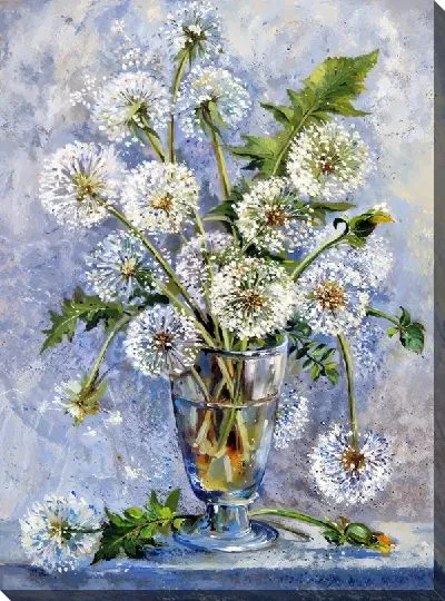 Картина маслом Одуванчики №651