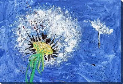 Картина маслом Одуванчики №681