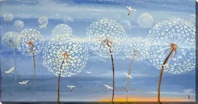 Картина маслом Одуванчики №701