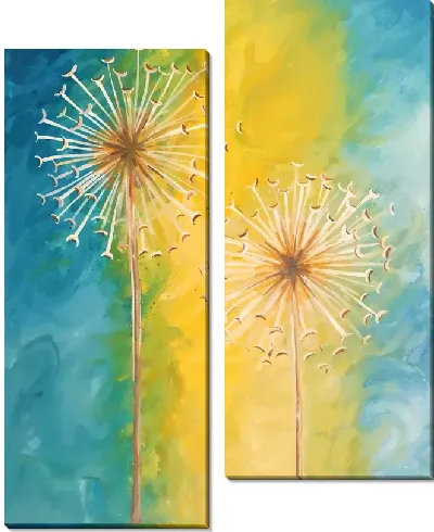 Модульная картина Одуванчики №711